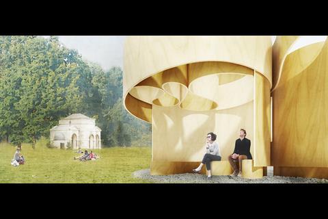 Serpentine Summer House 2016 - render designed by Barkow Leibinger